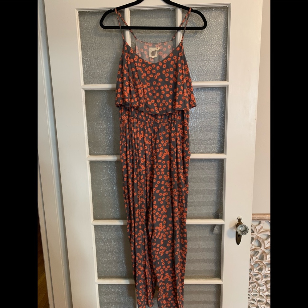 Floral Anthro Jumpsuit
